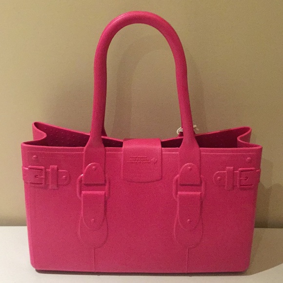 Great Bag Co. Model M Pink Rubber Purse Tote Hand Bag Shoulder Bag Desig… - Picture 4 of 16